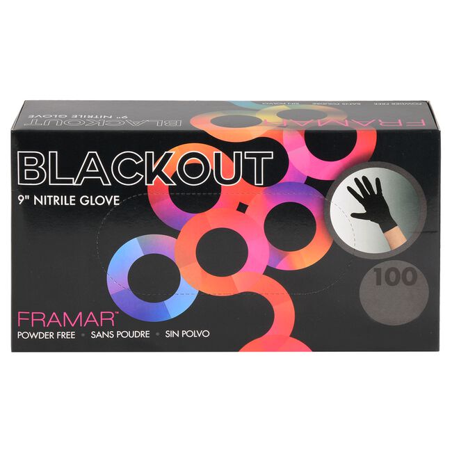 Framar Blackout Nitrile Gloves Small - 100 Count