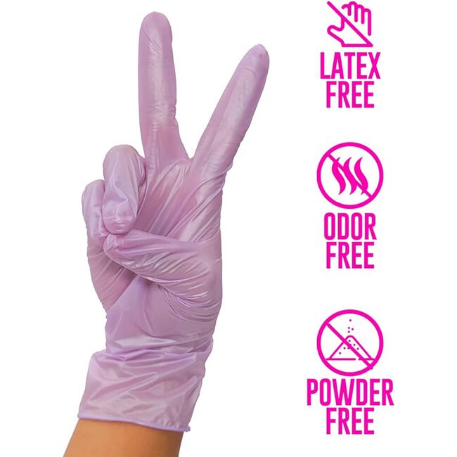 Small Lilac Frost Nitrile Gloves