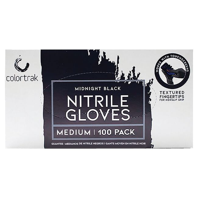 Medium Midnight Black Nitrile Gloves