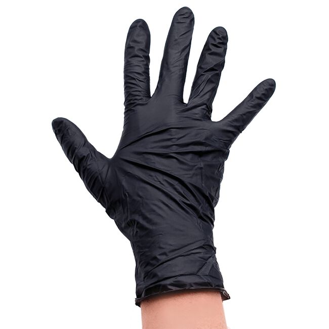 Small Midnight Black Nitrile Gloves