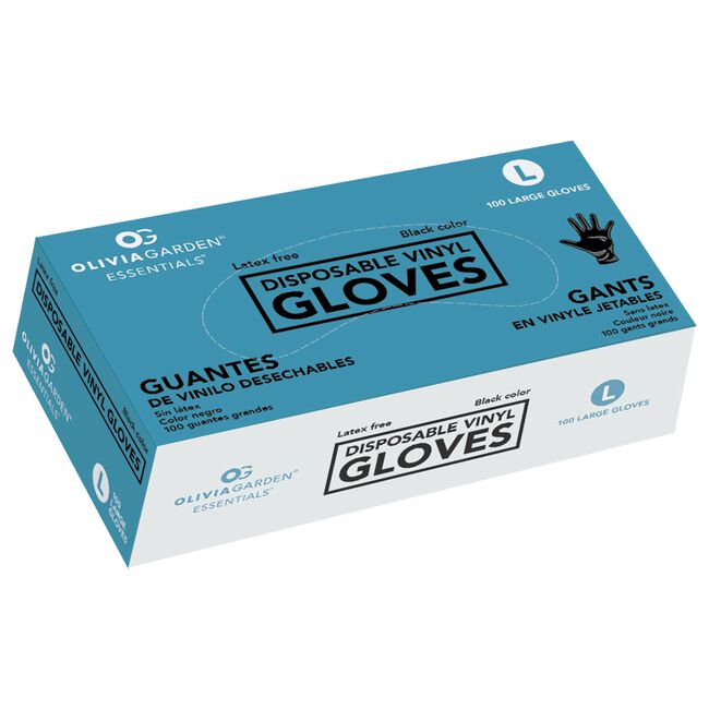 Black Vinyl Gloves Large - 100 Count