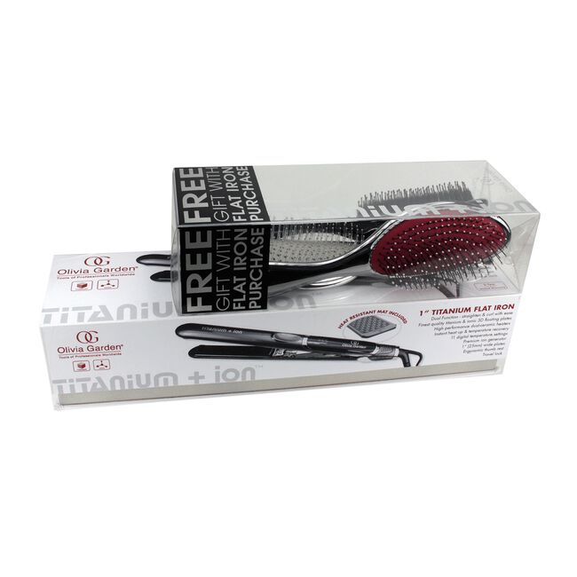 Professional Titanium+Ion Flat Iron with Free Gift