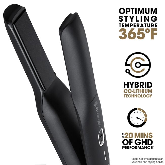 Black Unplugged Styler Cordless Flat Iron