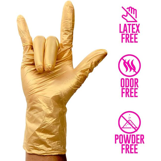 Small Golden Glow Nitrile Gloves