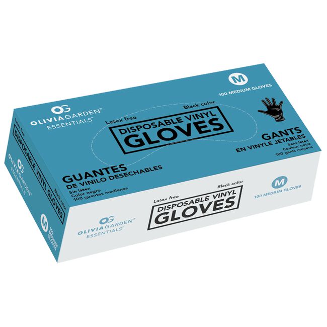 Black Vinyl Gloves Medium - 100 Count