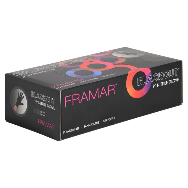 Framar Blackout Nitrile Gloves Small - 100 Count