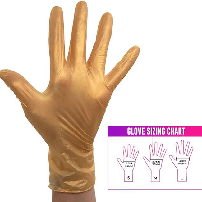 Small Golden Glow Nitrile Gloves