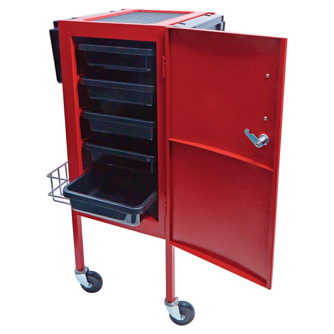 Red Metal Trolley