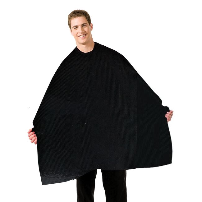 Barber Seersucker Black Cape