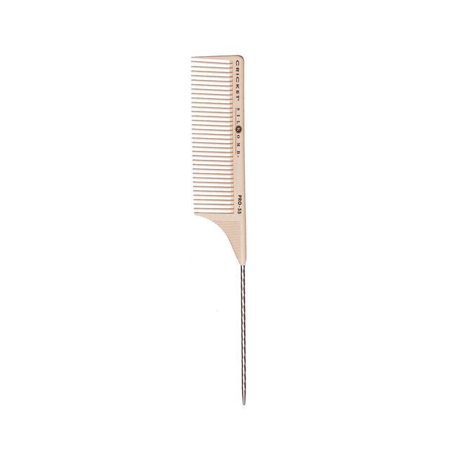 Silkomb Pro-55 Wide Toothed Metal Rattail Comb