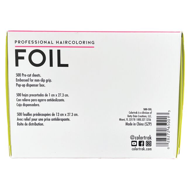 Silver Foil Sheets, 5 inch x 10.75 inch - 500 count